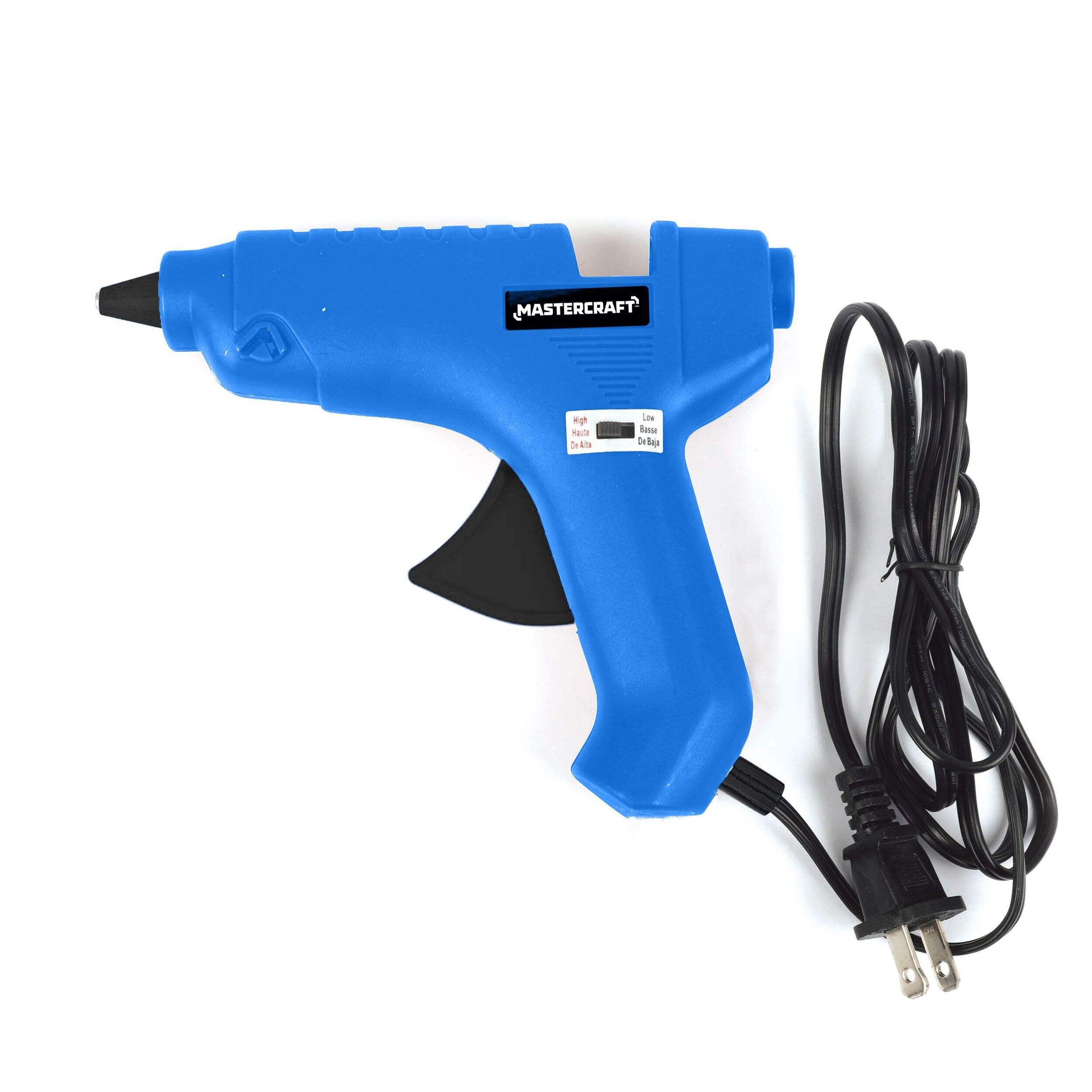 Pistolet à colle pleine grandeur double température Mastercraft, avec fil, 40 W Side_Left