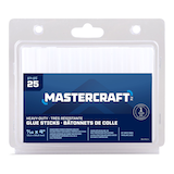 Mastercraft Off-White Heavy-Duty Hot Glue Gun Sticks, 7/16 x 4-in, 25-pk Front_Flat