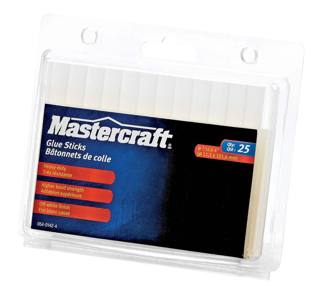 Mastercraft Off-White Heavy-Duty Hot Glue Gun Sticks, Full Size, 4-in, 25-pk