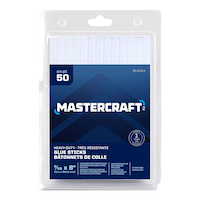 Mastercraft Clear All-Purpose Hot Glue Gun Sticks, 7/16 x 8-in, 50-pk Front_Flat