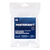 Mastercraft Clear All-Purpose Hot Glue Gun Sticks, 7/16 x 4-in, 25-pk Front_Flat
