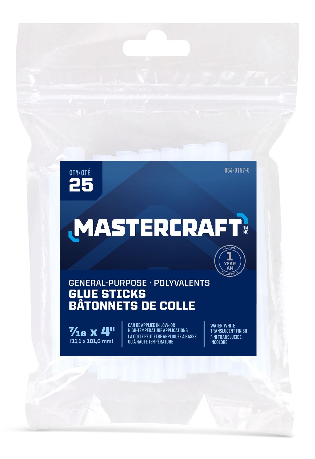 Mastercraft Clear AllPurpose Hot Glue Gun Sticks, Full Size, 4in, 6pk Canadian Tire