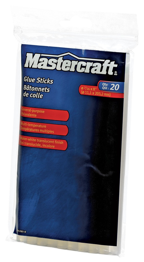 Mastercraft Clear AllPurpose Hot Glue Gun Sticks, Full Size, 8in, 20pk Canadian Tire