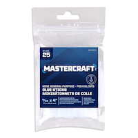 Mastercraft Clear All-Purpose Hot Glue Gun Sticks, Mini, 9/32 x 4-in, 25-pk Front_Flat