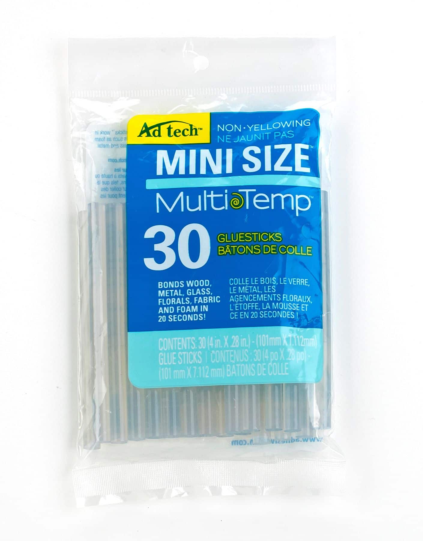 Multi-Temp Mini 4-in Glue Gun Stick, 30-pc