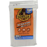 Gorilla Clear All-Purpose Hot Glue Gun Sticks, 4-in, 30-pk, Assorted Sizes Front_Flat