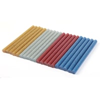 Mastercraft Glitter Hot Glue Gun Sticks, 4-Colours, Mini, 9/32 x 4-in, 20-pk Front_Three_Fourths_Angled_Left