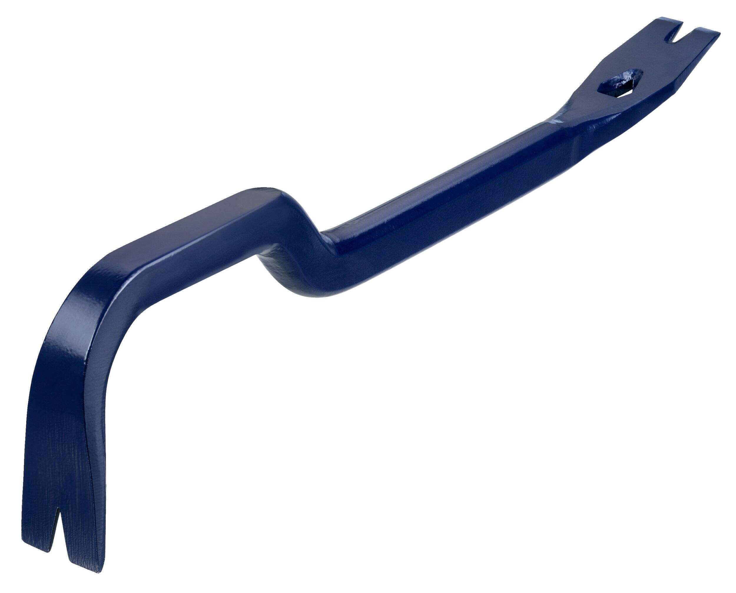 Irwin Wrecking Pry Bar with Knuckle Guard, Forged Heat-Treated Steel Construction, 18-in Front_Three_Fourths_Angled_Left