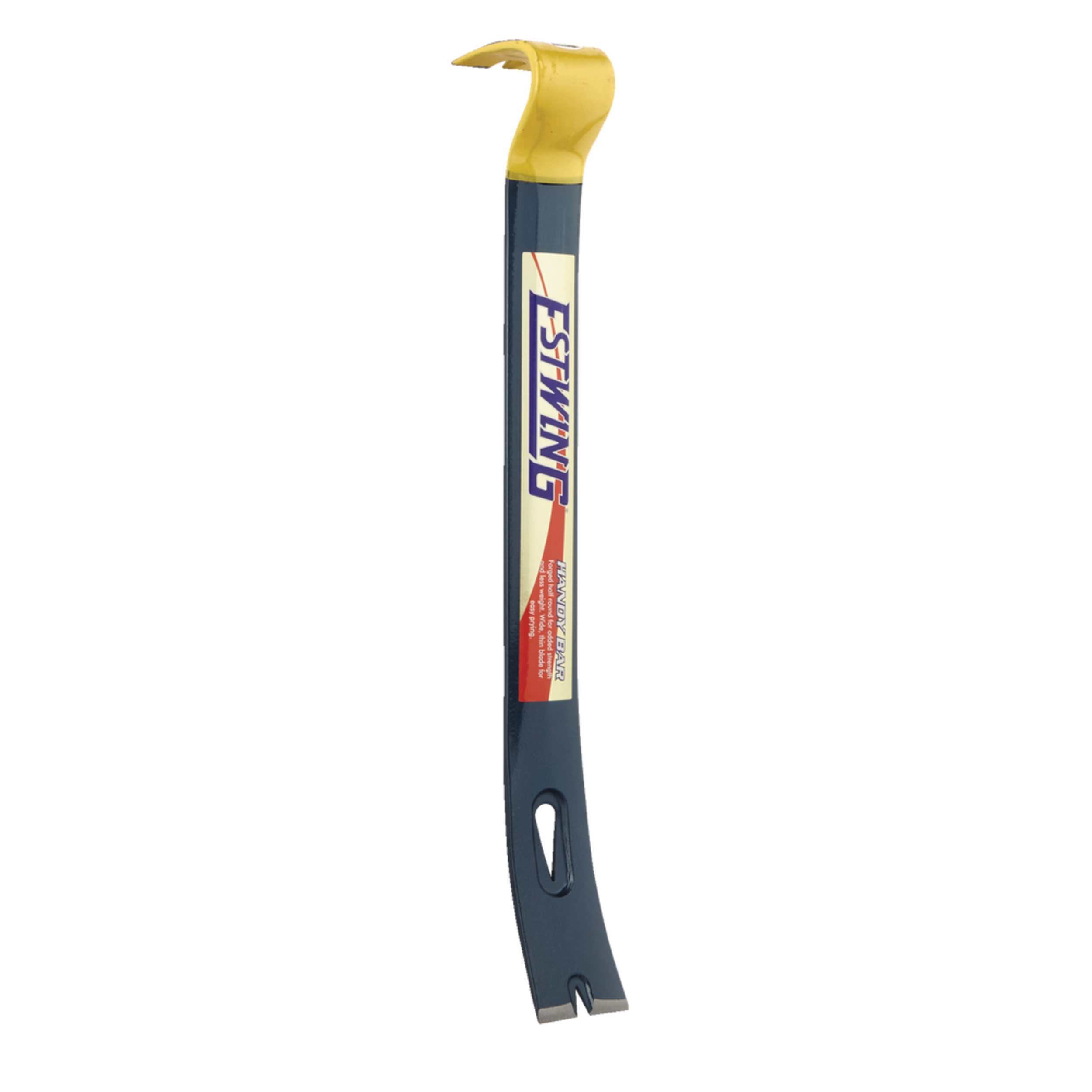 Estwing 15-in Handy Bar, Forged Half Round, Wide and Thin Pry Bar Blade, HB-15 Front_Angled_Right