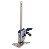 Irwin 330-lb Quick-Lift Manual Heavy-Duty Material Handling Jack & Clamp, 10-in Lift Height, Blue Front_Three_Fourths_Angled_Left