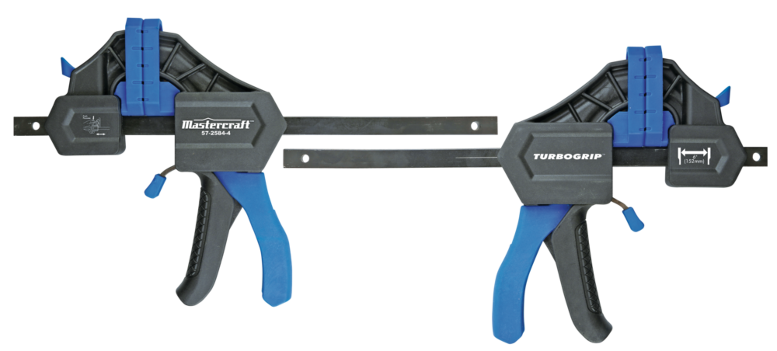 Mastercraft 6-in 132-lb Mini Trigger Bar Clamp with 1.7-in Throat, One Handed Mini Composite_or_Mixed