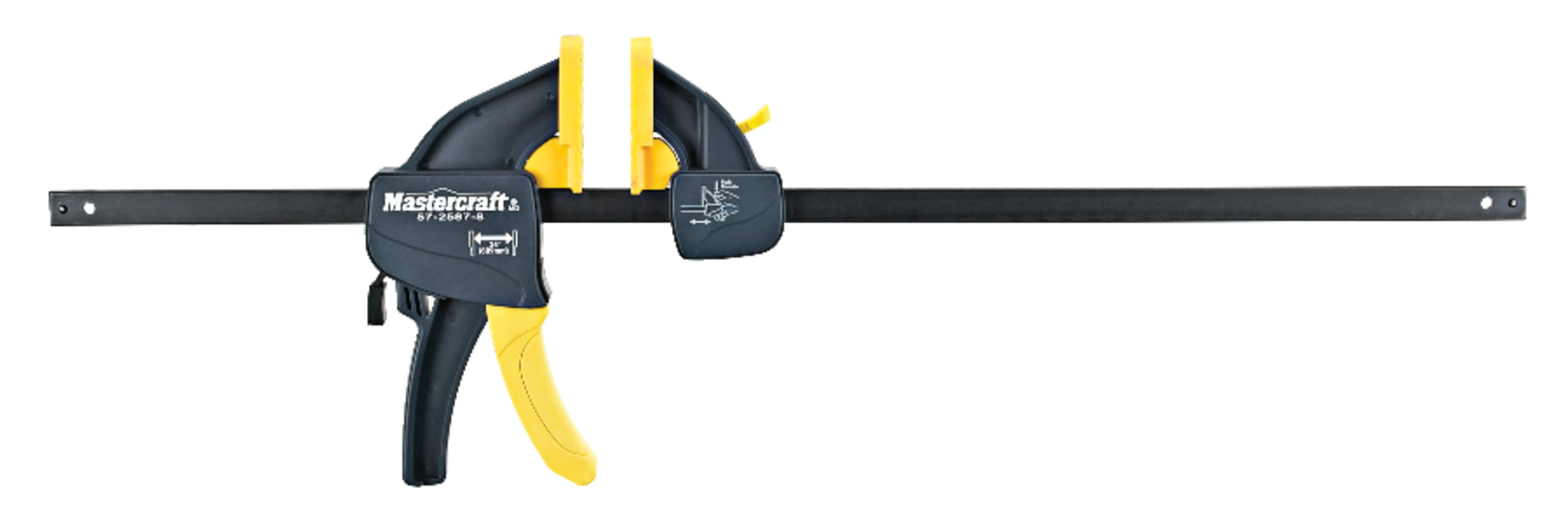 Mastercraft 220lb Trigger Bar Clamp with 3.3in Throat, One Handed