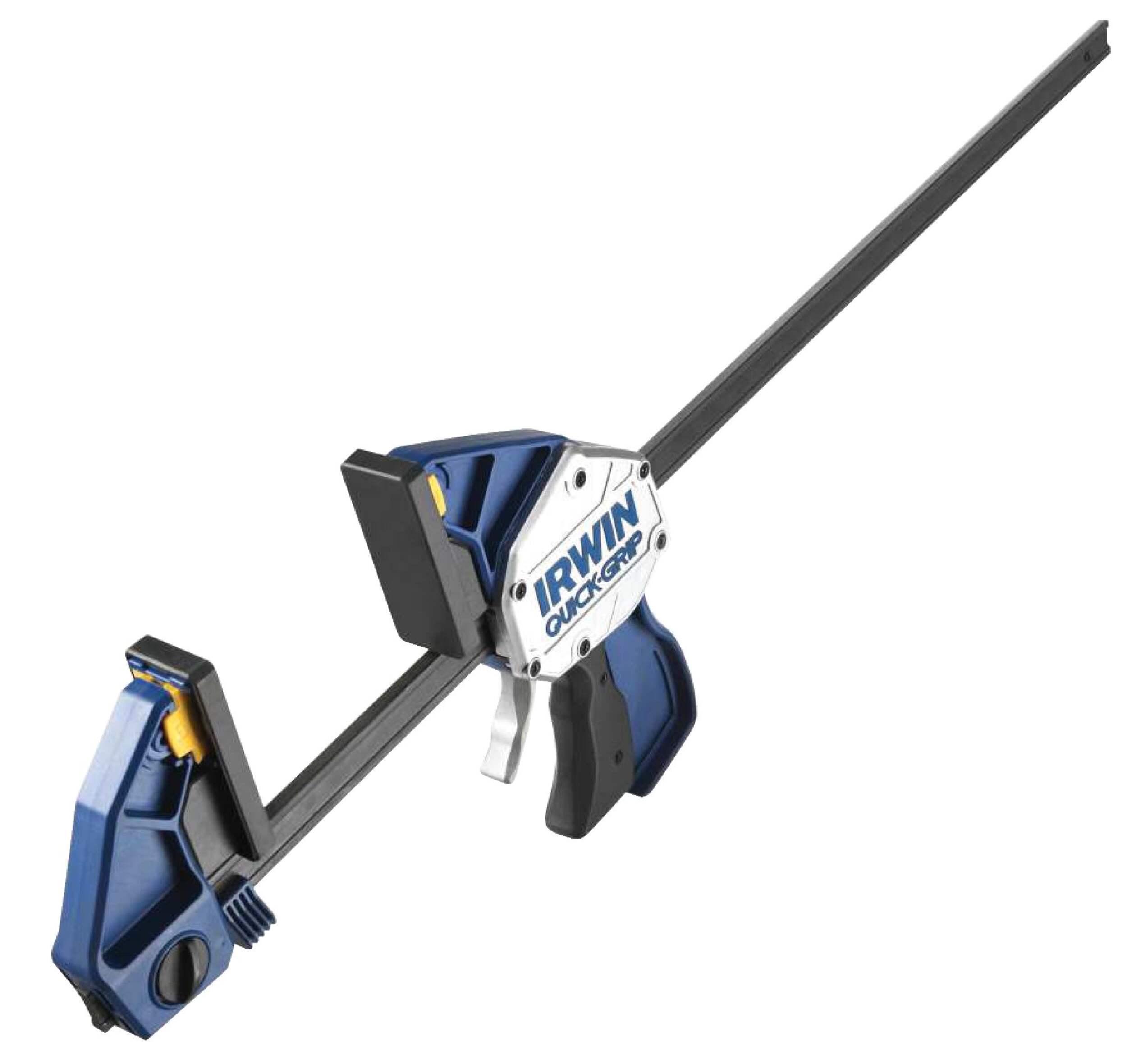 IRWIN QUICK-GRIP® One-Handed Bar Clamp with 3-3/4-in Throat Depth, 24-in, 600-lb Overhead_Plunge