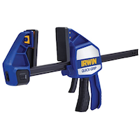 Irwin 36-in 600-lb Quick-Grip Trigger Bar Clamp with 3.5-in Throat Depth, One Handed, 1964715 Front_Three_Fourths_Angled_Left