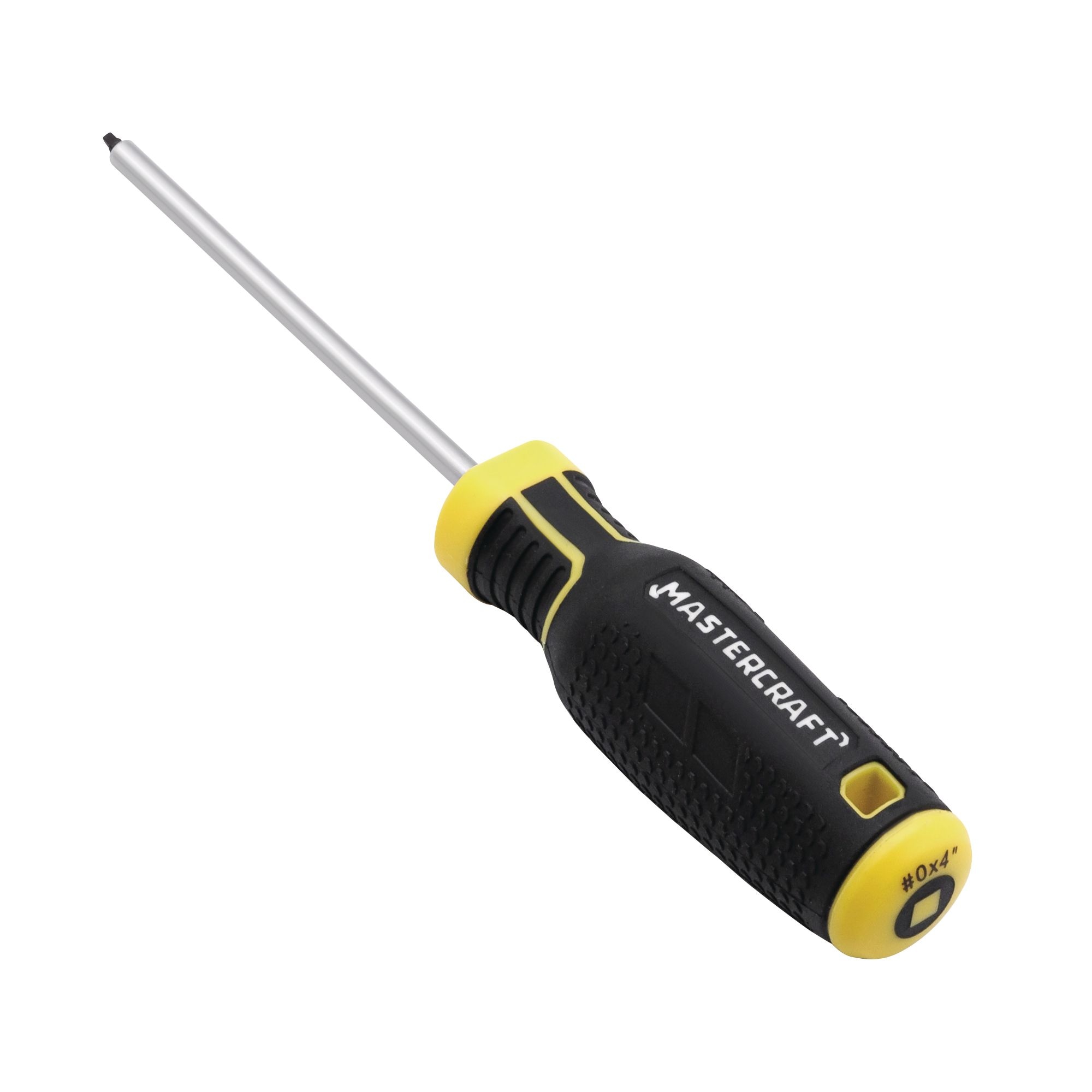 Mastercraft Robertson Screwdriver, Square Head, Rubber Grip, 4in, Assorted Sizes Canadian Tire