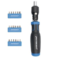 Mastercraft Ratcheting Screwdriver with 5-Way Pivoting Head, 19-pc Front_Flat