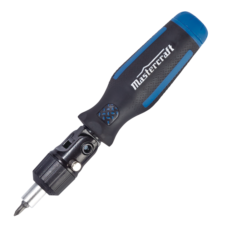 Mastercraft 19pc Ratcheting Screwdriver with 5Way Pivoting Head