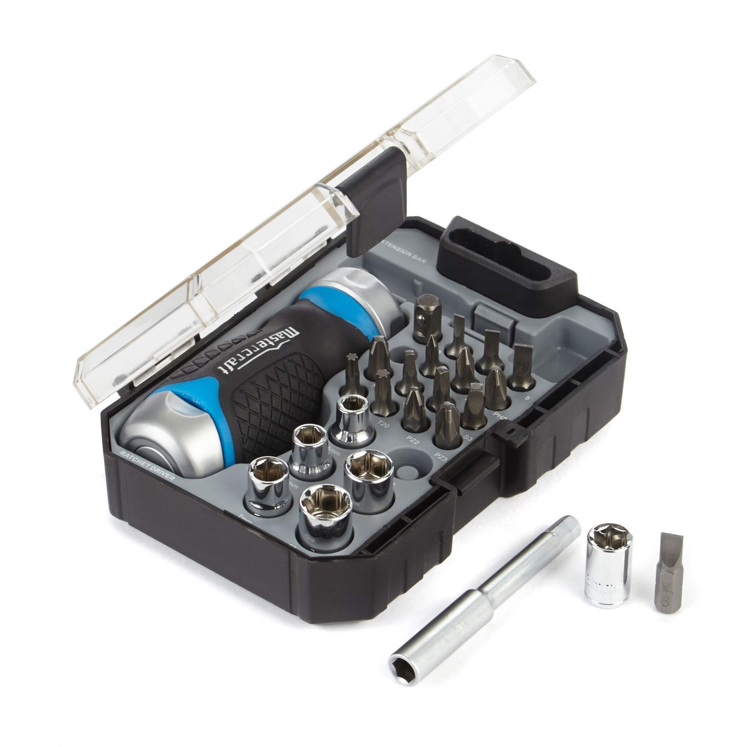 Mastercraft Stubby Ratchet Screwdriver, 23-pc Composite_or_Mixed
