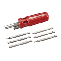 Picquic "Hex Calibre"™ 7-pc Multi-Bit Hex Screwdriver with 7 Metric Hex-Key Bits, Full-Size, Red, 88153