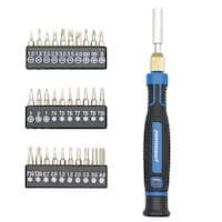 Mastercraft Precision Screwdriver Set with Telescopic Driver, Rubber Handle and Case, 35-pc Front_Flat