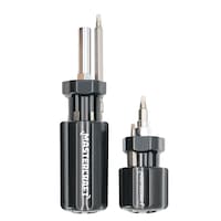 Mastercraft 7-in-1 Multi-Bit Screwdriver, Regular and Stubby, 2-pk Front_Flat