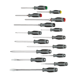 MAXIMUM Screwdriver Set with Steel Caps and Hex Blades, 15-pc Overhead_Flat
