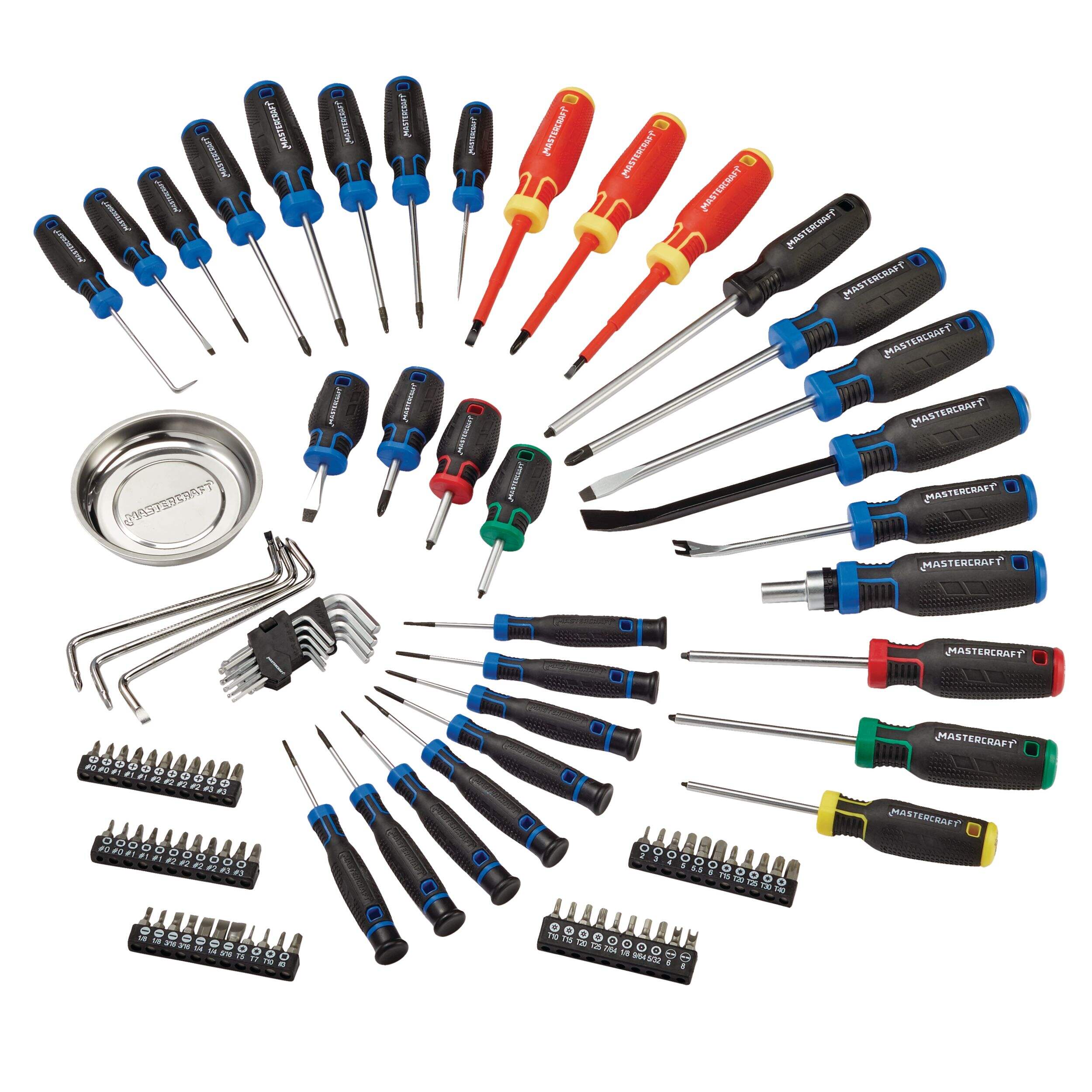 Mastercraft 100-pc Screwdriver Set with Insulated and Precision Drivers Composite_or_Mixed