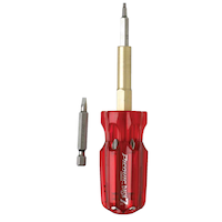 Picquic Dash 7 Compact Multi-Bit Screwdriver, Red, 7-pc Front_Flat