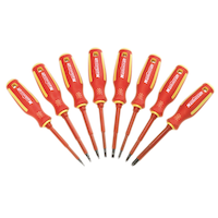 Mastercraft 1000-Volt Insulated Magnetic Tip Screwdriver Set, 8-pc Front_Flat