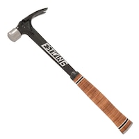 Estwing 15-oz Ultra Series Hammer Smooth Steel Face with Leather Grip, E15S Side_Left