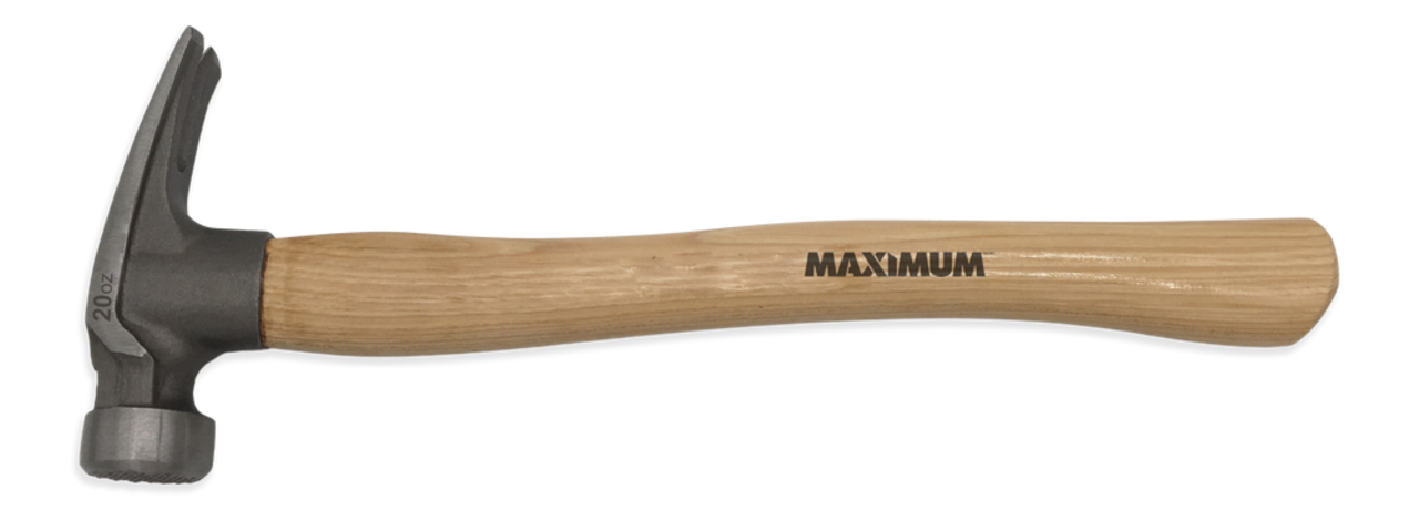 Maximum 20-oz Magnetic Framing Hammer with Oversized Milled Face and  Hickory Handle