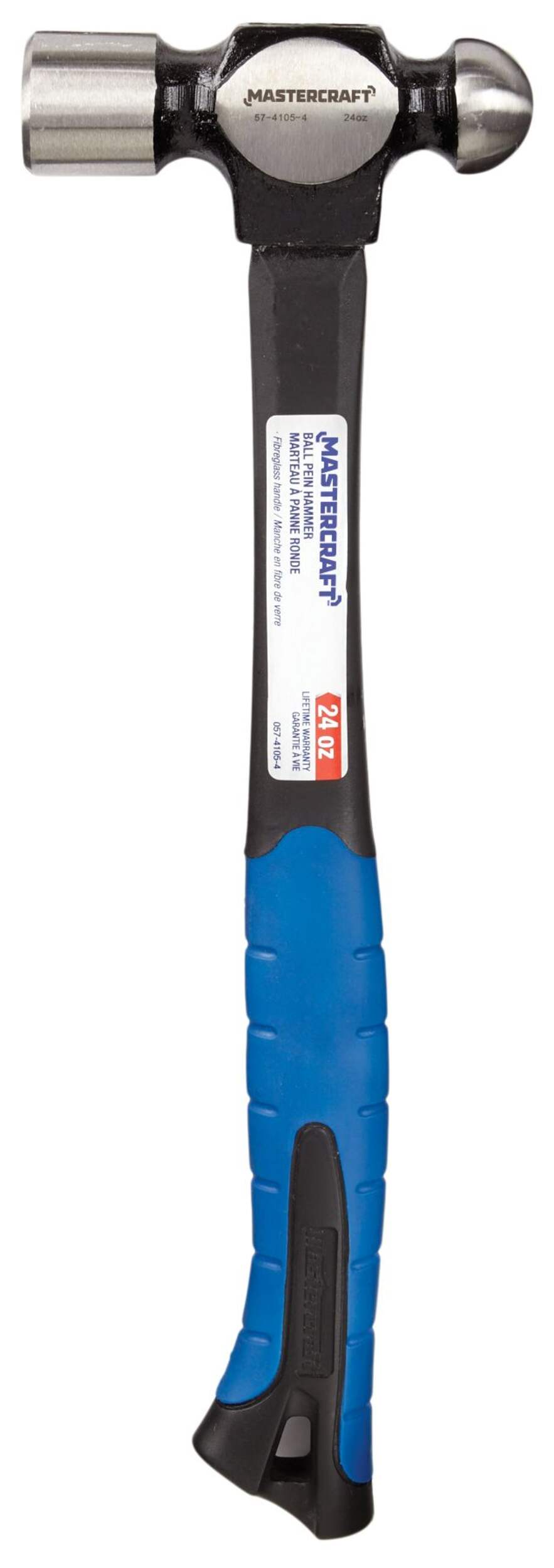 Marteau à panne ronde Mastercraft, manche en fibre de verre, 24 oz Side_Left