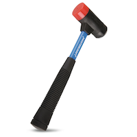 Mastercraft 4-in-1 Multi-Head Mallet, Non-Marring, Fibreglass Handle, Steel Head, 20-oz Front_Angled_Left