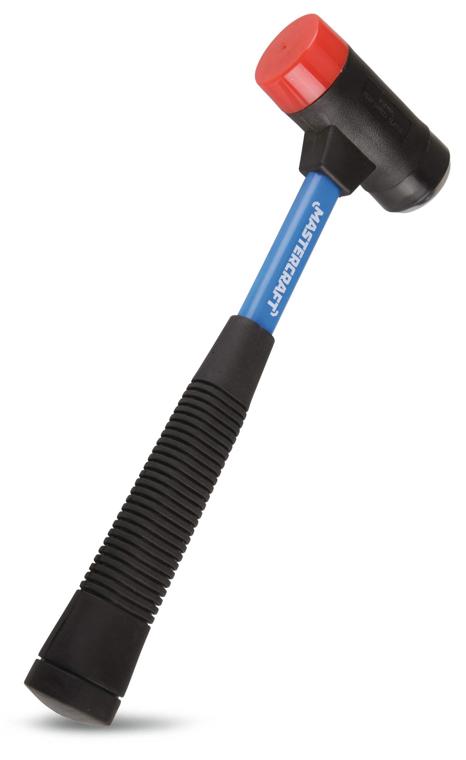 Mastercraft 4-in-1 Multi-Head Mallet, Non-Marring, Fibreglass Handle, Steel Head, 20-oz Front_Angled_Left