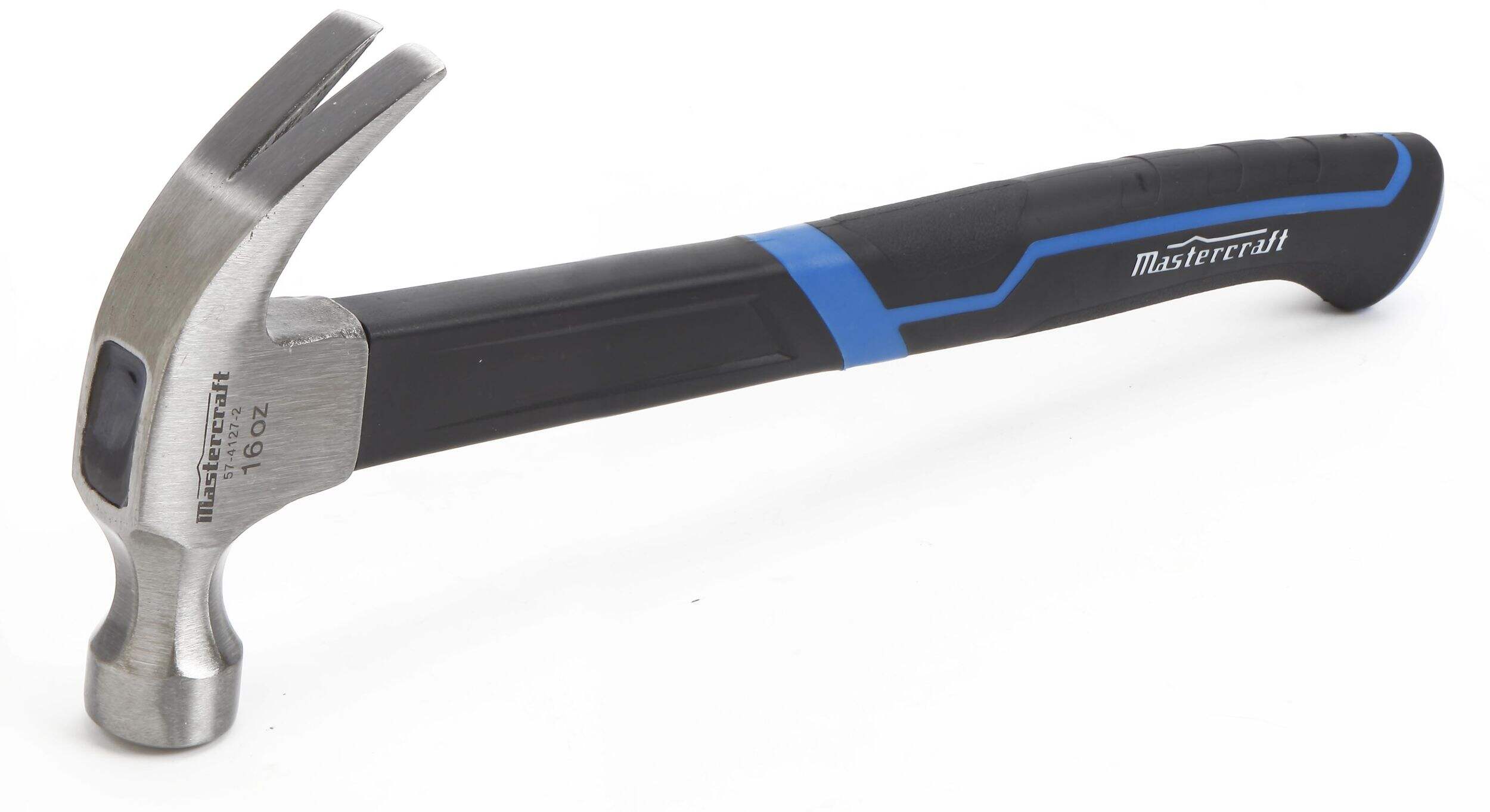 Mastercraft Claw Hammer, Forged Steel with Fibreglass Handle, 16-oz Front_Angled_Left