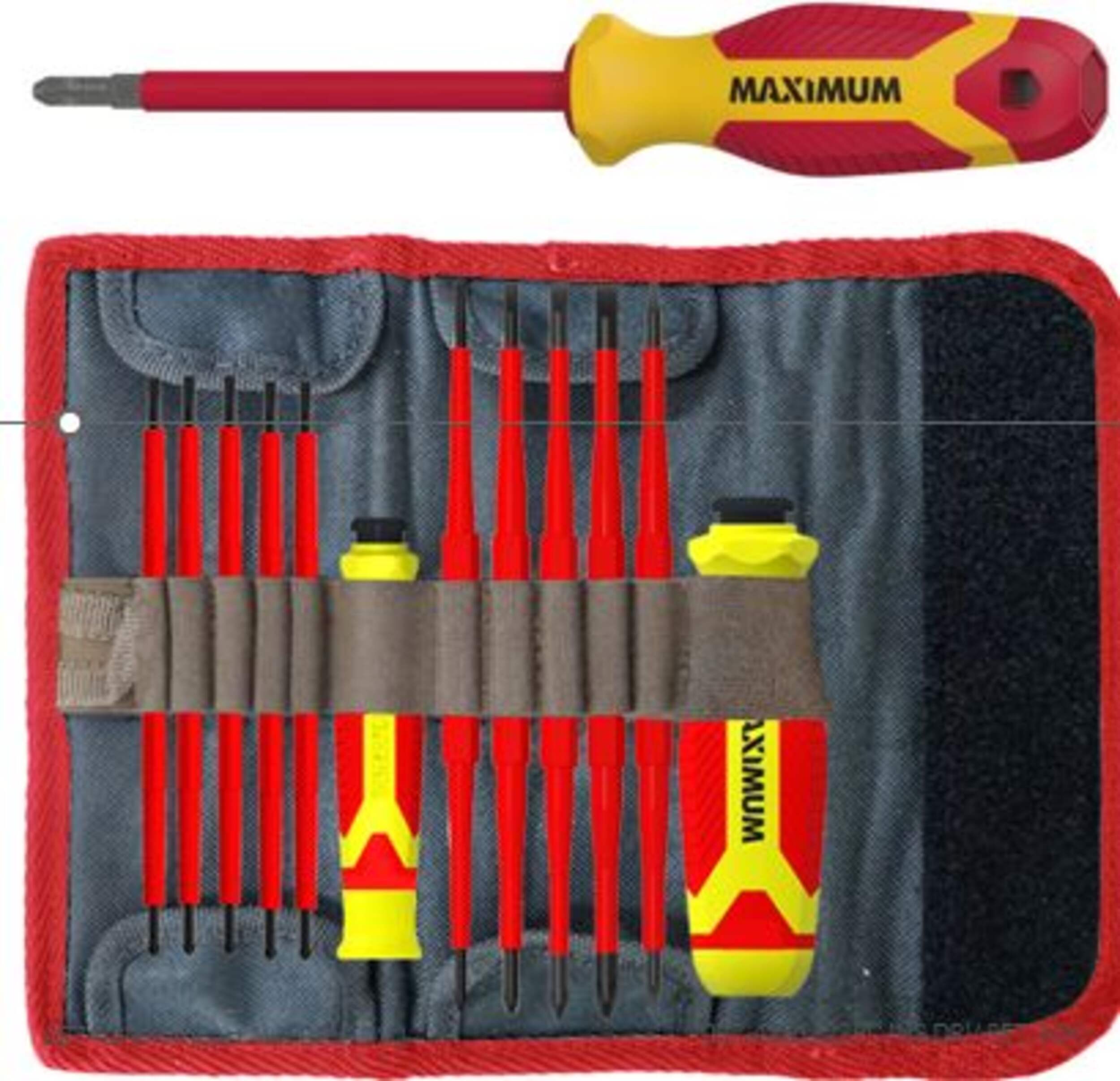 MAXIMUM Insulated Driver Set with 2 Handles Composite_or_Mixed