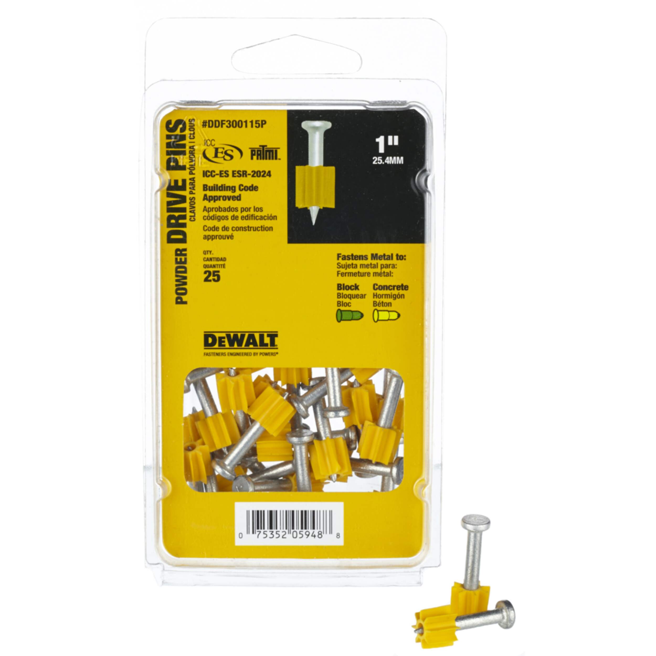 DEWALT XL Powder Drive Pins, 25pk Canadian Tire