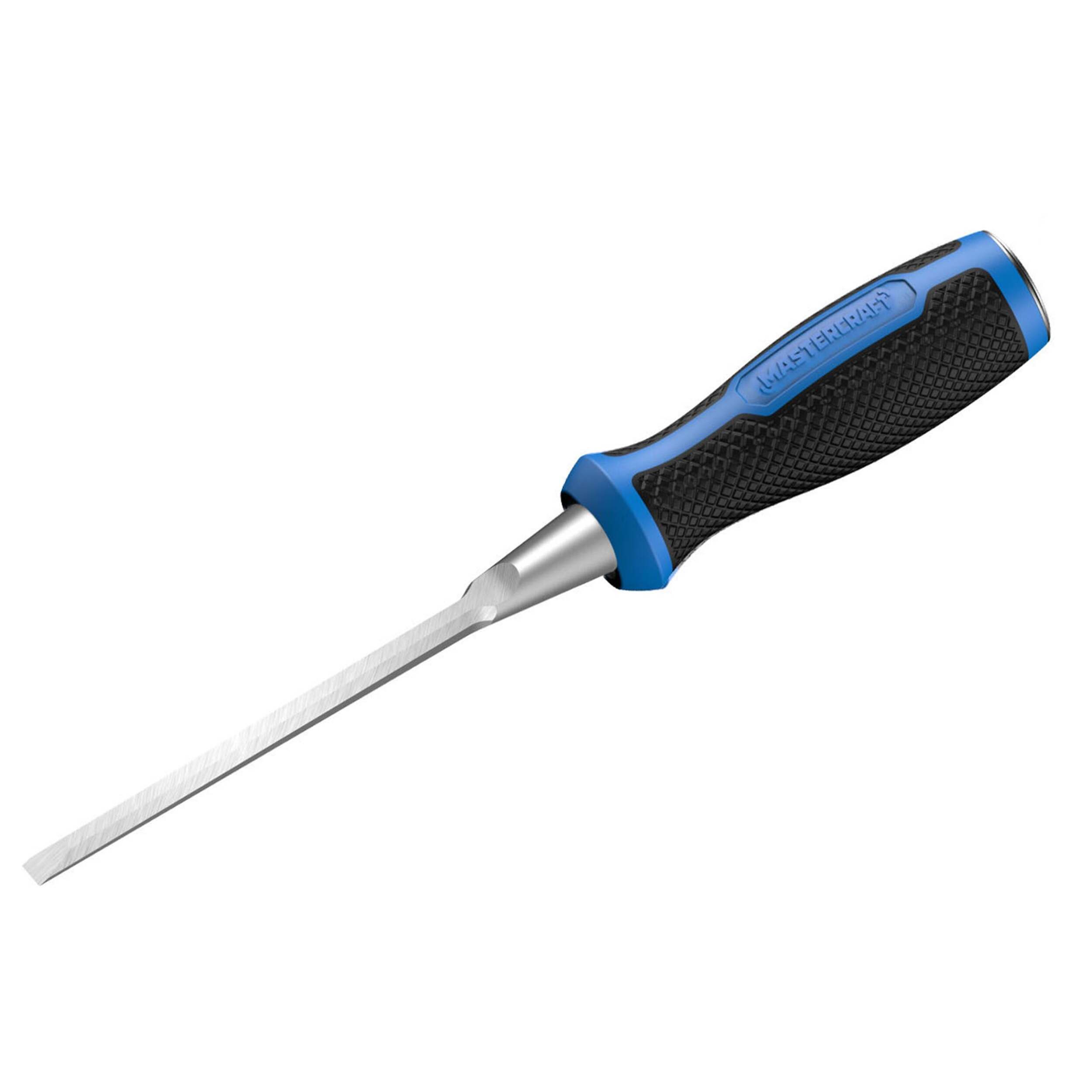 Mastercraft 1/4-in Wood Chisel, Chrome Vanadium Blade with Inpact Resistant Handle Front_Three_Fourths_Angled_Left