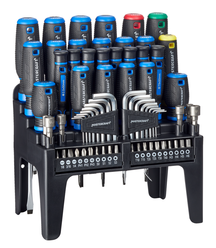 Mastercraft Screwdriver Set with Stand, 69pc Canadian Tire
