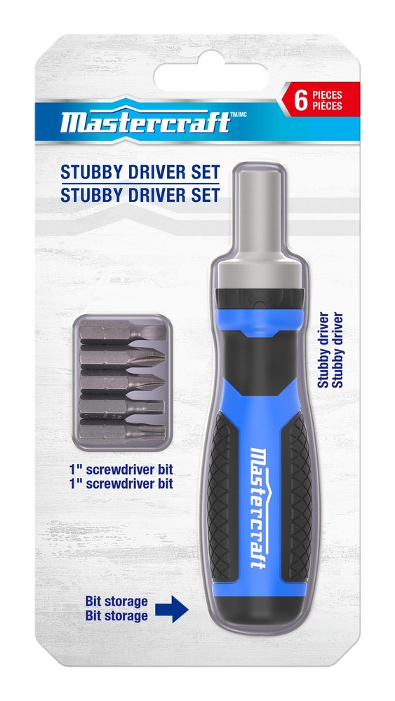 Mastercraft 6in1 Ratcheting Stubby MultiBit Screwdriver Canadian Tire