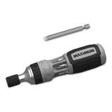 Maximum 6-in-1 Ratcheting Multi-Bit Screwdriver with Quick Release Chuck, 6-pc Front_Angled_Left