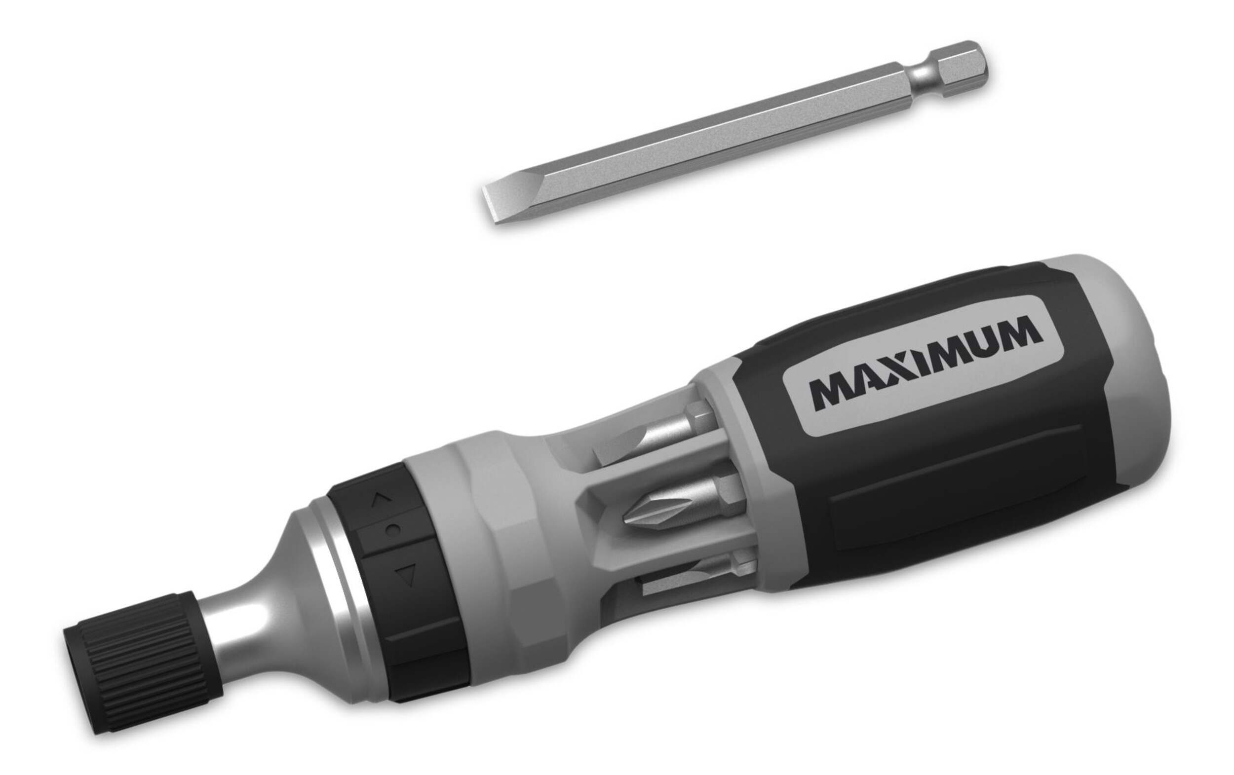 Tournevis à cliquet à embouts multiples 6-en-1 MAXIMUM avec mandrin à dégagement rapide, paq. 6 Front_Angled_Left