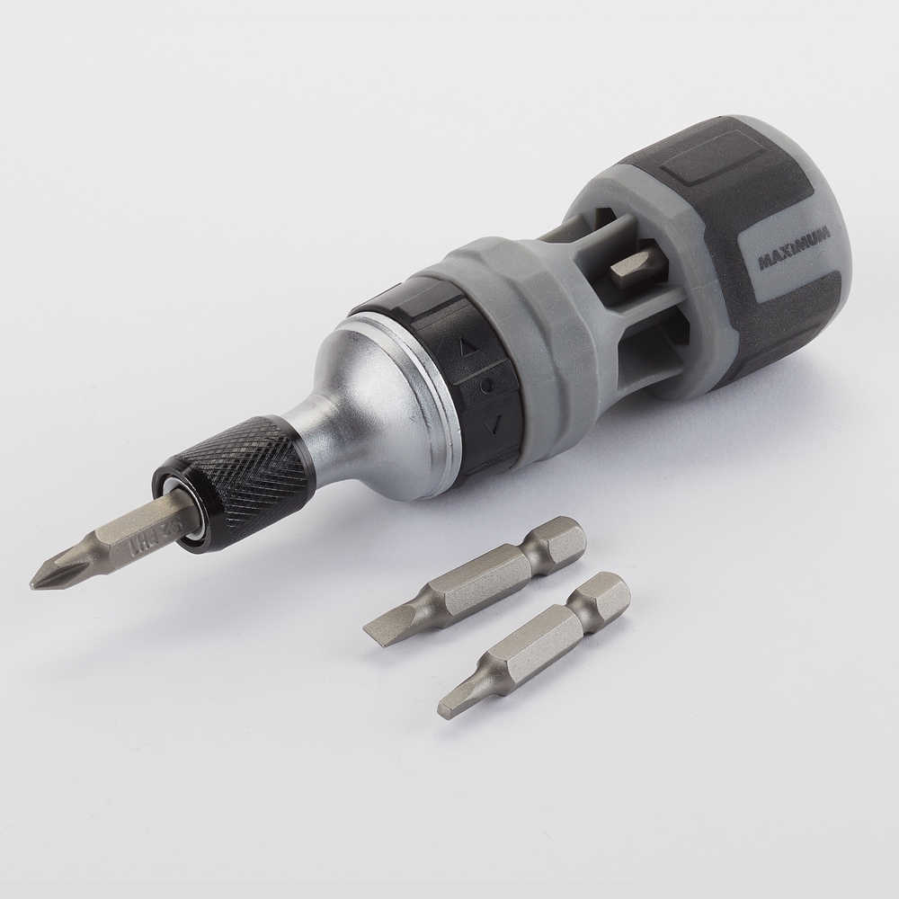 Maximum 6in1 Stubby Ratcheting MultiBit Screwdriver with Quick