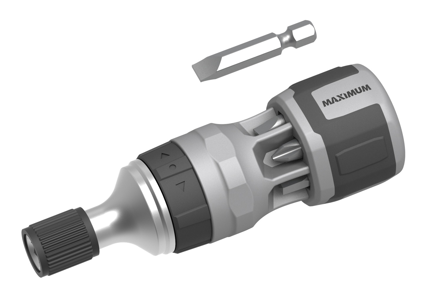 Maximum 6in1 Stubby Ratcheting MultiBit Screwdriver with Quick