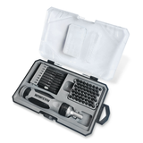 MAXIMUM 70-pc Ratcheting Screwdriver Set with S2 Black Oxide Bits & Plastic Storage Case Front_Angled_Left