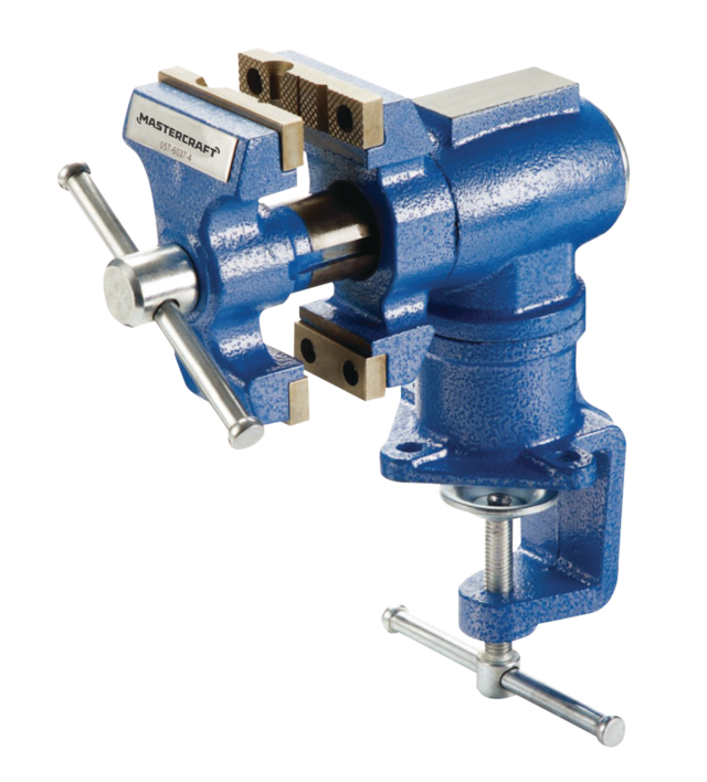 Mastercraft DualPurpose Universal Vise with 360 Degree Swivel Base or