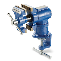 Mastercraft Dual-Purpose Universal Vise with 360 Degree Swivel Base or Clamp-On Quick Adjustment Front_Three_Fourths_Angled_Left