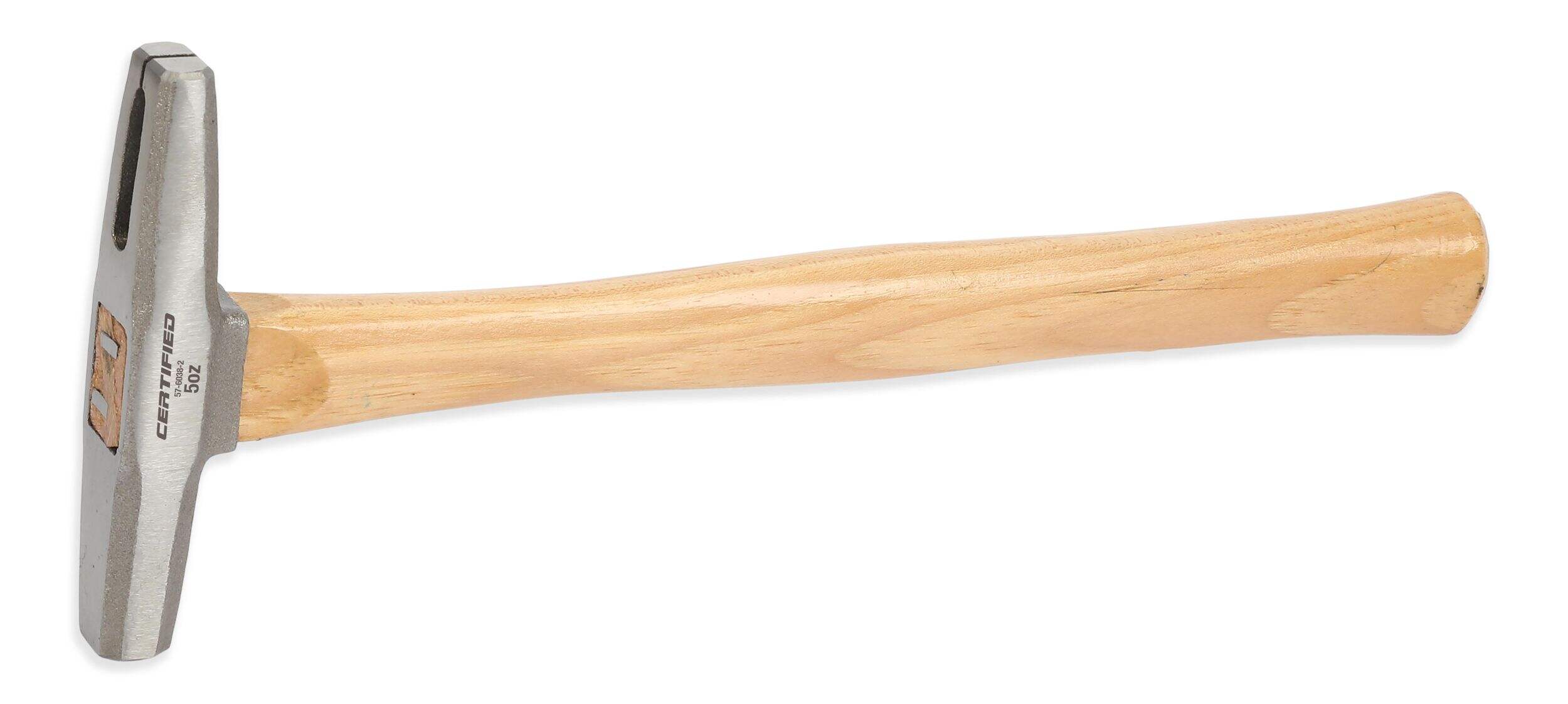 Marteau de tapissier aimanté Certified, acier forgé avec poignée en hickory, 5 oz Front_Angled_Left