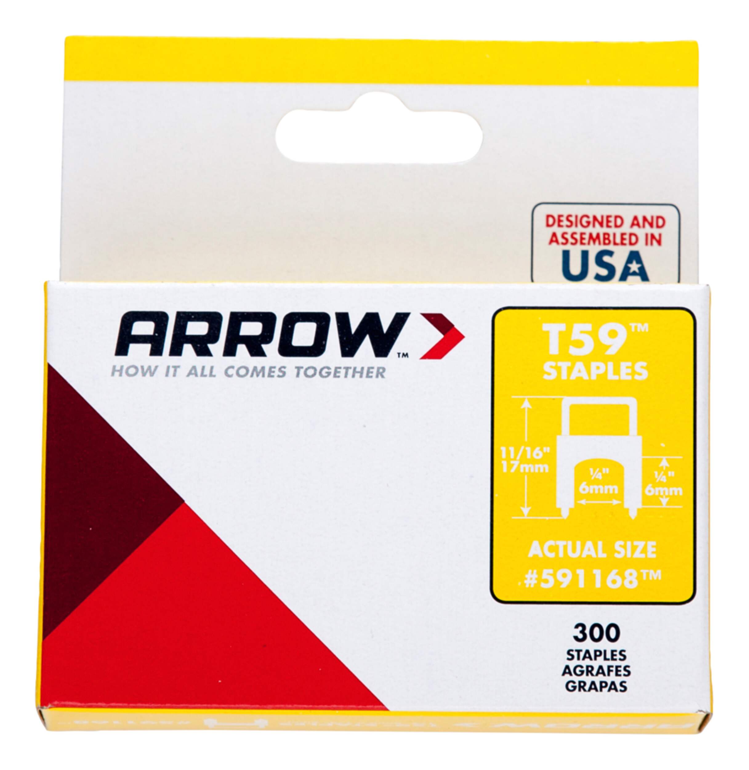 Arrow Fastener 591168 5/16-in x 1/4-in T59 Insulated Staples, Clear, 300-pk Overhead_Plunge