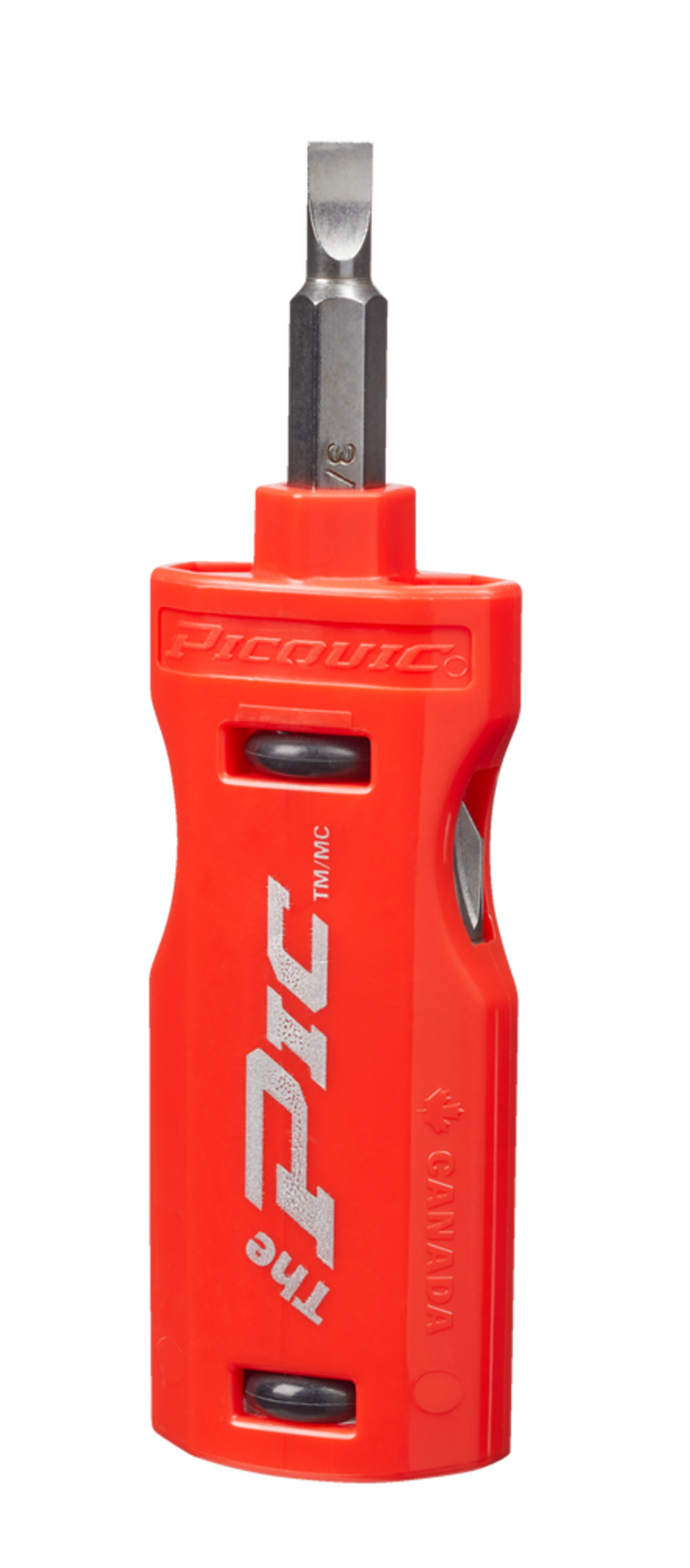 Picquic "The Pic"™ 3Piece MultiBit Screwdriver, Impact Ready, Red